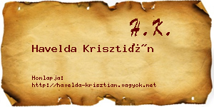 Havelda Krisztián névjegykártya